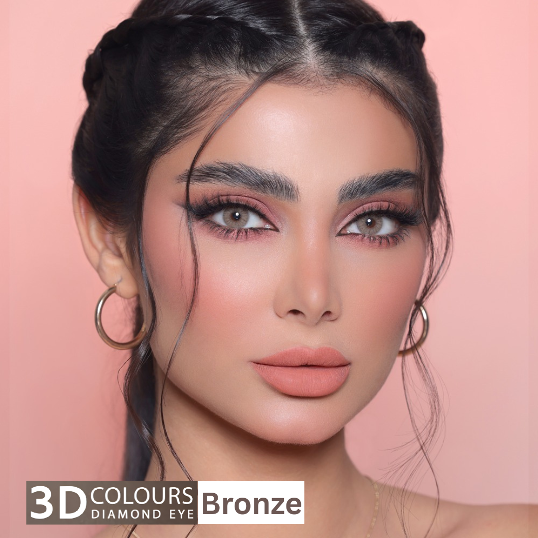 Bronze - 3D Colors Diamond Eye Color Contact Lenses