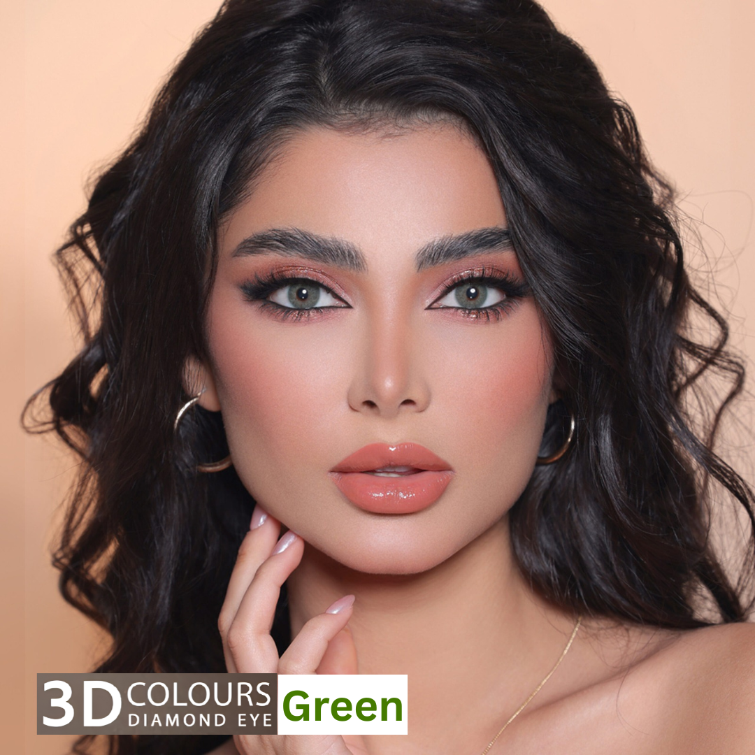 Green - 3D Colors Diamond Eye Color Contact Lenses