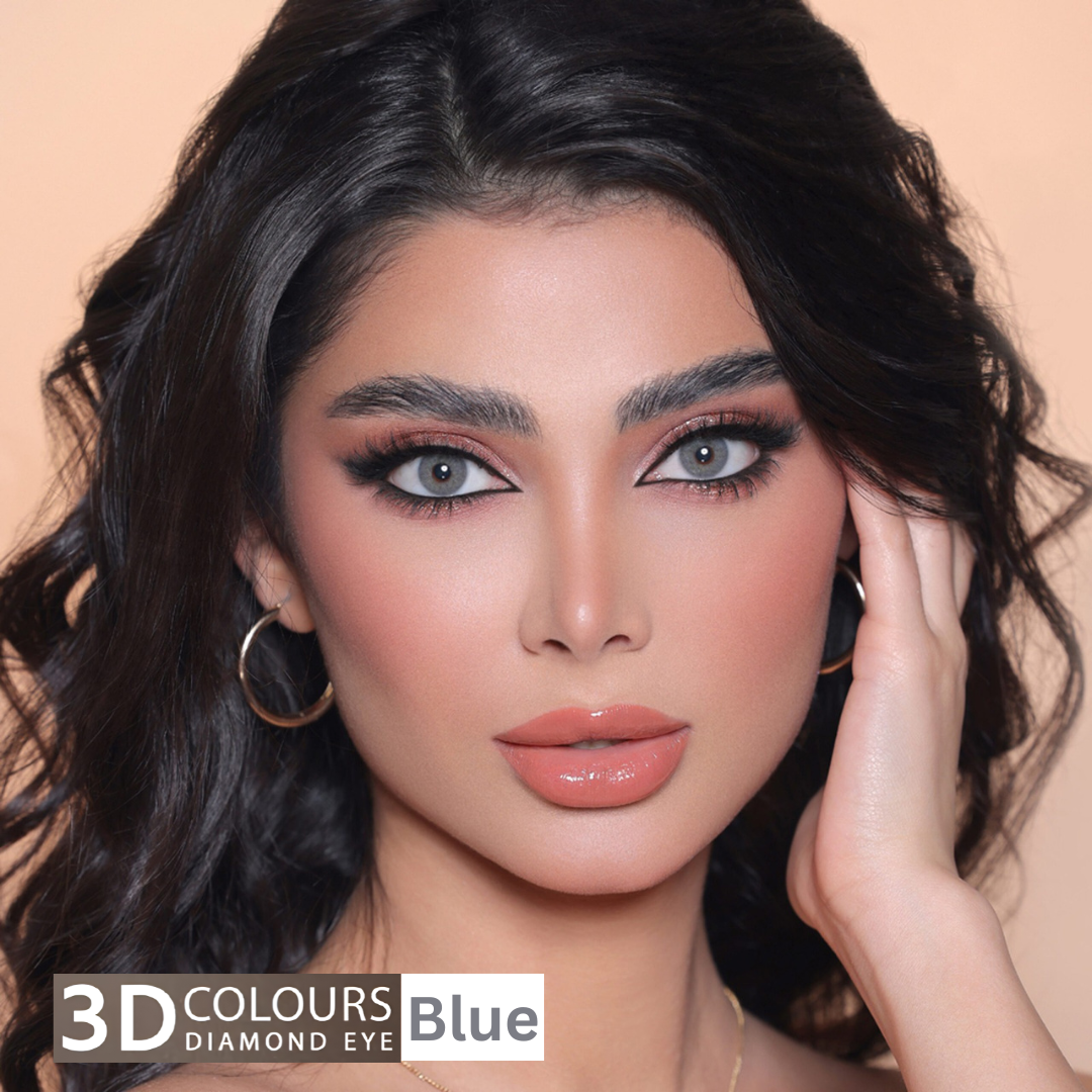 Blue - 3D Colors Diamond Eye Color Contact Lenses